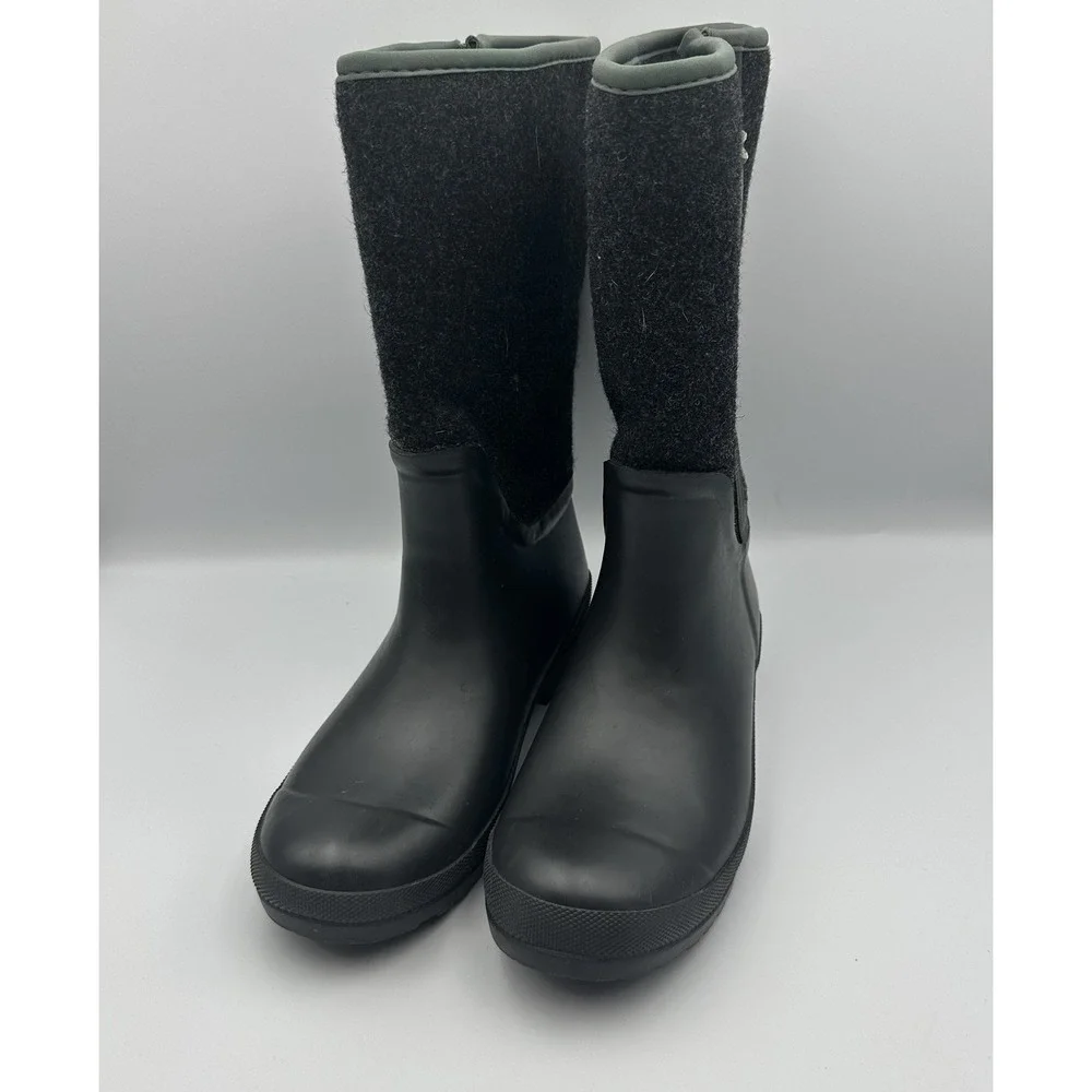 Sperry Walker Wind Rain Boots Womens Size 8 Dark Gray Duck Boots STS99743